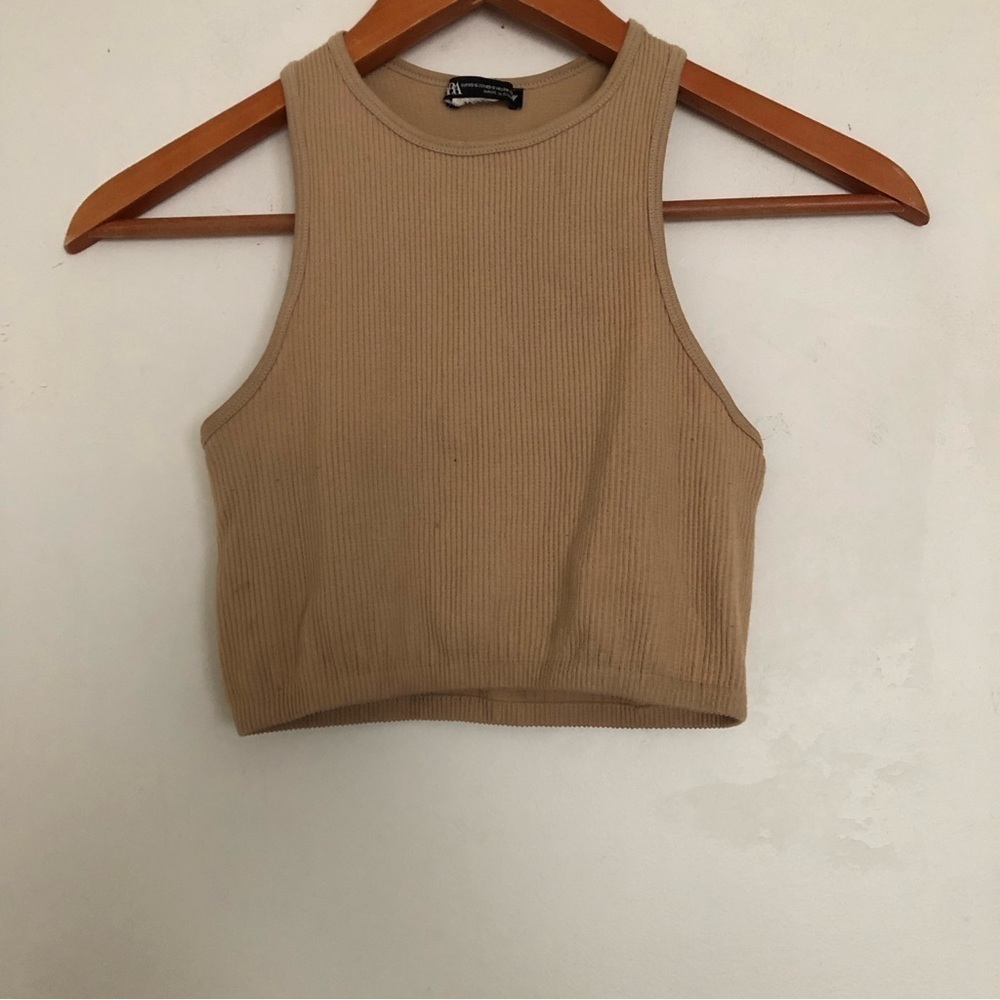 ZARA Limitless Contour Collection Halter Crop Top